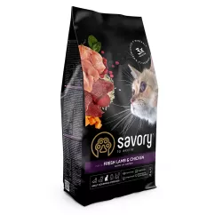 Сухой корм Savory для стерилизованных котов 2 кг со вкусом ягненка и курицы (30112) Savory Adult Cat Steril Fresh Lamb and Chicken