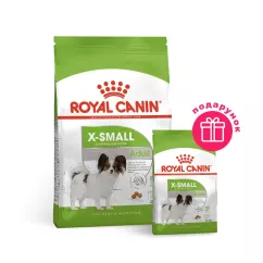 Сухой корм для взрослых собак мелких пород Royal Canin X-Small Adult 1,5 кг + 500 г в ПОДАРОК (домашняя птица) (10949)