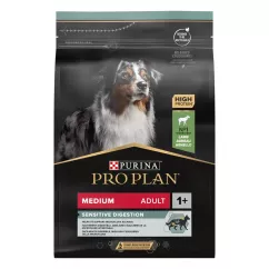 Pro Plan Medium Sensitive Digestion 3 kg (ягня) сухий корм для дорослих собак середніх порід з чутли
