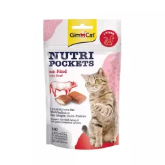 Лакомство для котов GimCat Nutri Pockets Говядина + Солод 60 г (G-419305/400747)