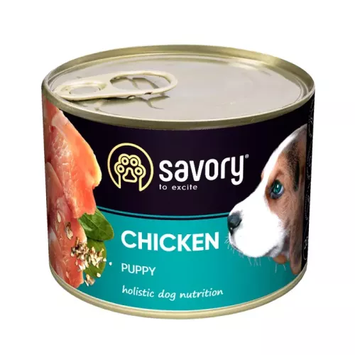 Вологий корм Savory для цуценят 200 гр зі смаком курки (30549) Savory Puppy Chicken