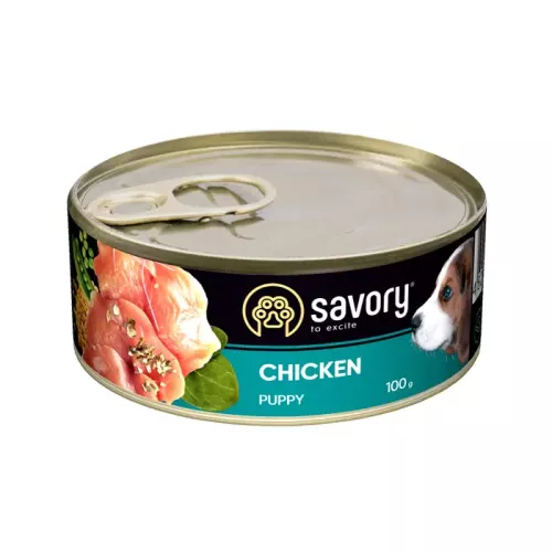 Вологий корм Savory для цуценят 100 гр зі смаком курки (30532) Savory Puppy Chicken
