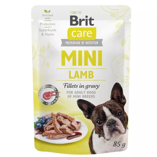 Вологий корм для собак Brit Care Mini 85г філе в соусі (ягня) (100215/4401)