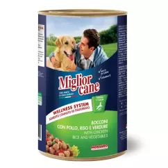 Вологий корм для собак Migliorcane 1250г (курка, овочі, рис) (8007520015233)