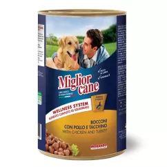 Вологий корм для собак Migliorcane 1250 г (курка та індичка) (8007520011549)