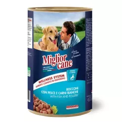 Вологий корм для собак Migliorcane 1250 г (риба та біле м'ясо) (8007520011488)