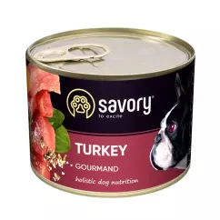 Вологий корм Savory для дорослих собак 200 гр зі смаком індички (30501) Savory Dog Gourmand Turkey