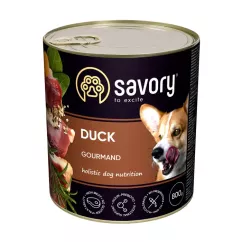 Влажный корм Savory для взрослых собак 800 гр со вкусом утки (30488) Savory Dog Gourmand Duck