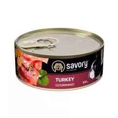 Вологий корм Savory для дорослих собак 100 гр зі смаком індички (30495) Savory Dog Gourmand Turkey