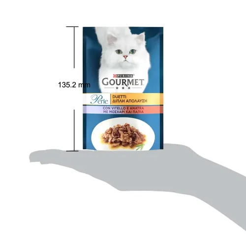 Purina Gourmet Perle pouch 85 г (телятина и утка) влажный корм для котов - фото №3