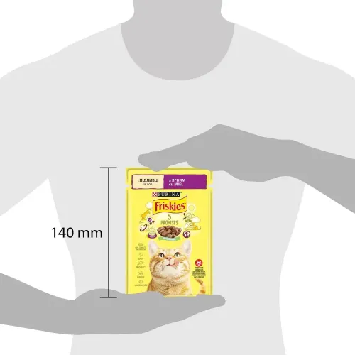 Влажный корм пауч для кошек Friskies pouch, 85г (ягненок) (3650665) - фото №3