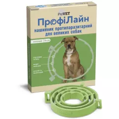 Ошейник для собак ProVET "ПрофиЛайн" зеленый 70см (от внешних паразитов) (PR241023)