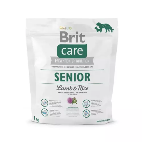 Brit Care Senior Lamb & Rice 1 kg сухий корм для літніх собак усіх порід