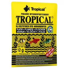 Сухой корм для аквариумных рыб Tropical в хлопьях «Tropical» 12 г (для всех аквариумных рыб) (74421)