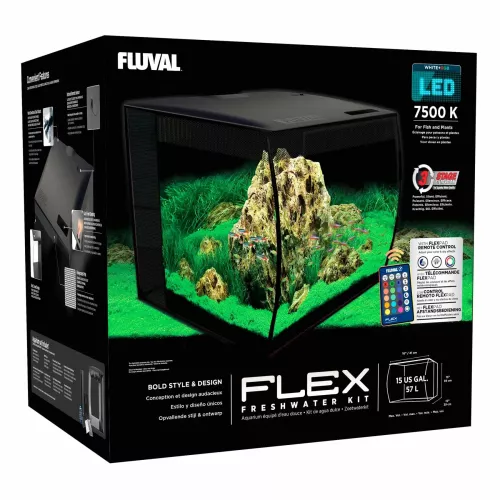 Акваріумний набір Fluval «Flex» чорний, овальний (57 л) (15007) - фото №2