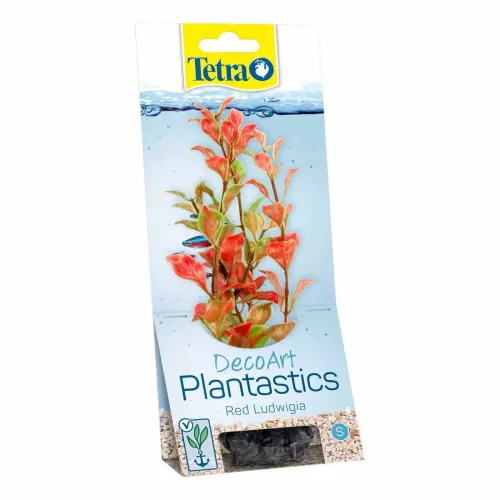 Декорация для аквариума Tetra DecoArt Plantastics растение с утяжелителем "Red Ludwigia" M 23 см (пластик) (270442) - фото №2