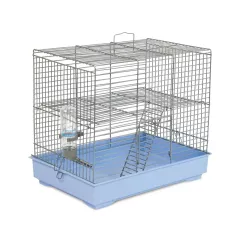 Клетка для грызунов Природа «Микки» с лестницей хром/светло-голубая 37 х 25 х 30 см (PR241514)