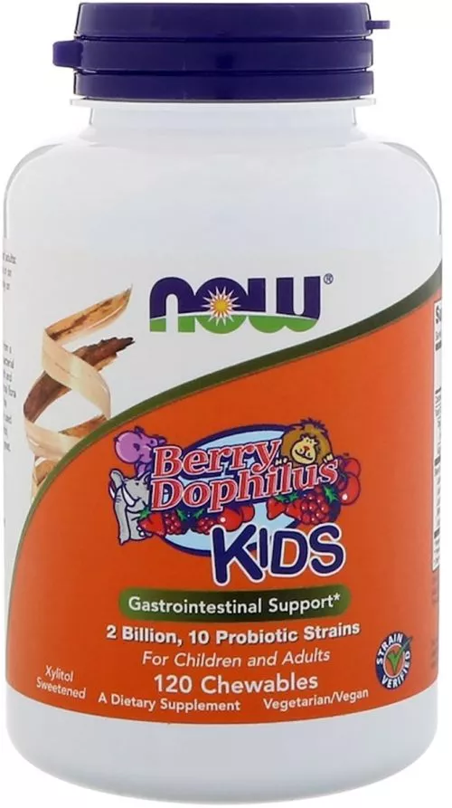 Біологічно активна домішка Now Foods Berry Dophilus 120 таблеток (733739029492) - фото №3