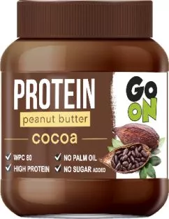 Арахісова паста GO ON Nutrition Protein Peanut butter 350 г Cacao (5900617039811)