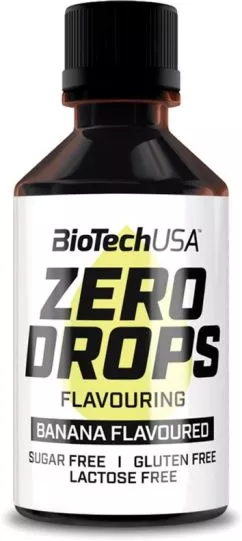 Ароматизированные капли Biotech Zero Drops 50 мл Банан (5999076233793)