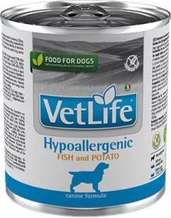 Вологий лікувальний корм для собак Farmina Vet Life Hypoallergenic Fish & Potato 300 г (8606014102819)