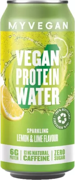 Протеїнова вода MYPROTEIN MyVegan Protein Water Carbonated 330 мл лимон-лайм (5056379679960)