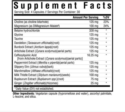 Питательные вещества для желчного пузыря Seeking Health Bile Production & Flow Seeking Health 120 вегетарианских капсул (810007521510) - фото №2
