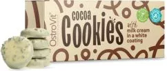 печенье OstroVit Cocoa Cookies with Milk Cream в White Coating 128 г (5903933907024)