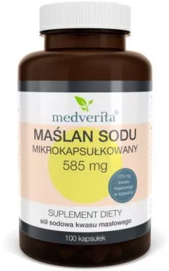 Пищевая добавка Medverita Бутират натрия 100 капсул Здоровый кишечник (5900718340755)
