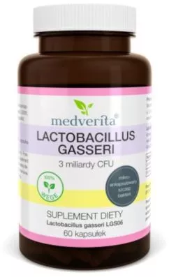 Харчова добавка Medverita Lactobacillus Gasseri LGS06 60 капсул (5903686580338)