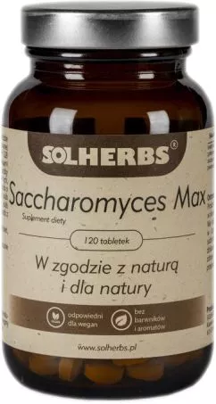 Пребиотики Solherbs Saccharomyces Max 120 таблеток (5908224731142)