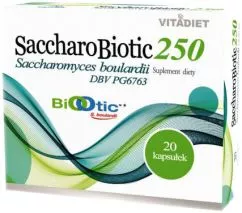 Харчова добавка Vitadiet Saccharobiotic 250 20 капсул (5900425005879)