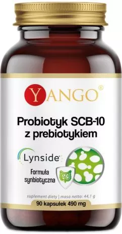 Пищевая добавка Yango Probiotic SCB-10 с пребиотиком 90 капсул (5904194061906)