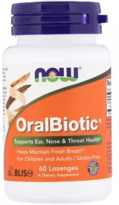 Пробіотики Now Foods OralBiotic 60 таблеток (733739029218)
