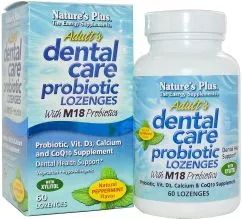 Пробиотик Natures Plus Adult`s Dental Care Мята 60 таблеток (97467043831)