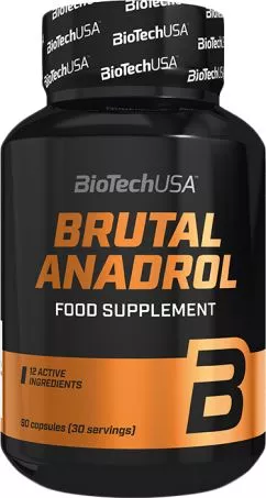 Тестостероновый бустер Biotech Brutal Anadrol 90 капсул (5999076245628)