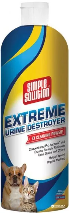 Засіб для нейтралізації запахів і видалення плям Simple Solution Extreme Urine Destroyer 945 мл (ss13851)