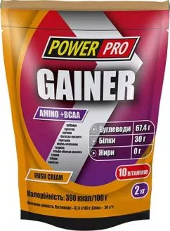 Гейнер Power Pro Gainer 2 кг Ірландський крем (4820214002555)