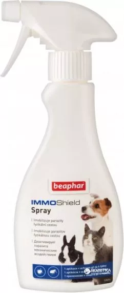 Спрей Beaphar Immo Shield Spray проти бліх, кліщів і комарів 250 мл (11112) (8711231111121)