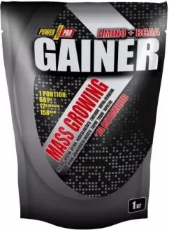 Гейнер Power Pro Gainer з високим вмістом протеїну 1000 г Ваніль (4820214004177)