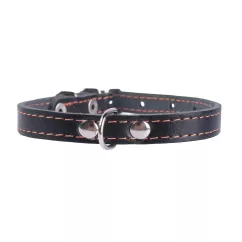 Ошейник Collar кожаный одинарный 22-30 см/10 мм (черный) (С00151)