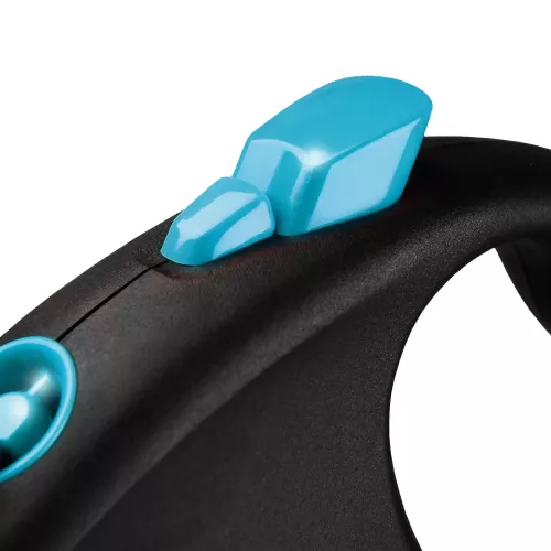 Поводок-рулетка Flexi с лентой Black Design L 5 м/50 кг (синяя) (FL 034132) - фото №3