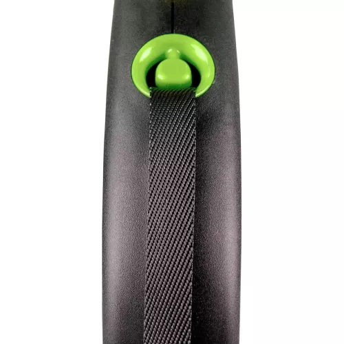 Flexi Black Design Повідець-рулетка для собак зі стрічкою S 5 м/15 кг зелена (FL 033920) - фото №2