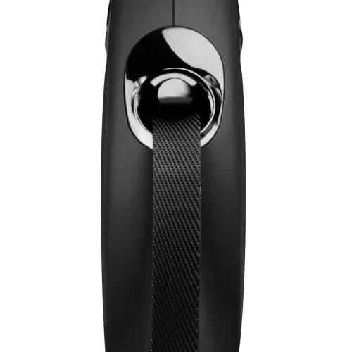 Flexi New Classic Поводок-рулетка для собак с лентой S 5 м/15 кг черная (11831) - фото №2