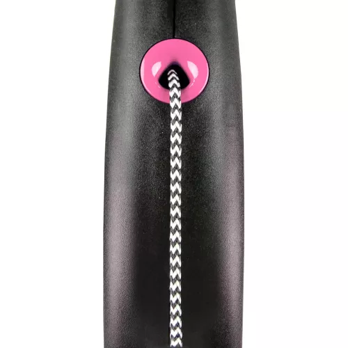 Flexi Black Design Поводок-рулетка для собак с тросом M 5м/20 кг розовая (FL 033418) - фото №2