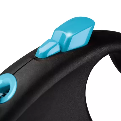 Flexi Black Design Поводок-рулетка для собак с тросом M 5м/20 кг синяя (FL 033432) - фото №3