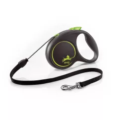 Flexi Black Design Поводок-рулетка для собак с тросом M 5м/20 кг зеленая (FL 033425)