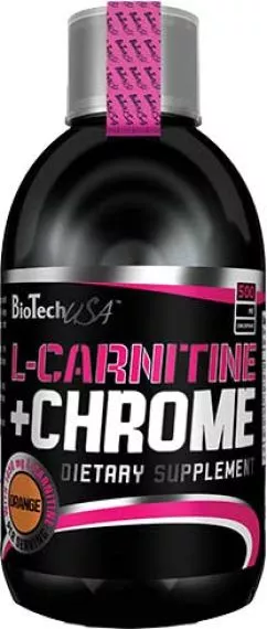 Жироспалювач Biotech L-Carnitine + Chrome 500 мл апельсин (5999500532447)