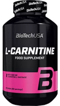 Жироспалювач Biotech L-Carnitine 1000 мг 60 таблеток (5999076234042)