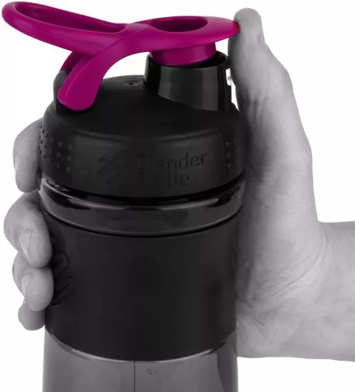 Шейкер BlenderBottle SportMixer с шариком 820 мл Черно-розовый (SportMixer 28 oz черно-розовый) - фото №2